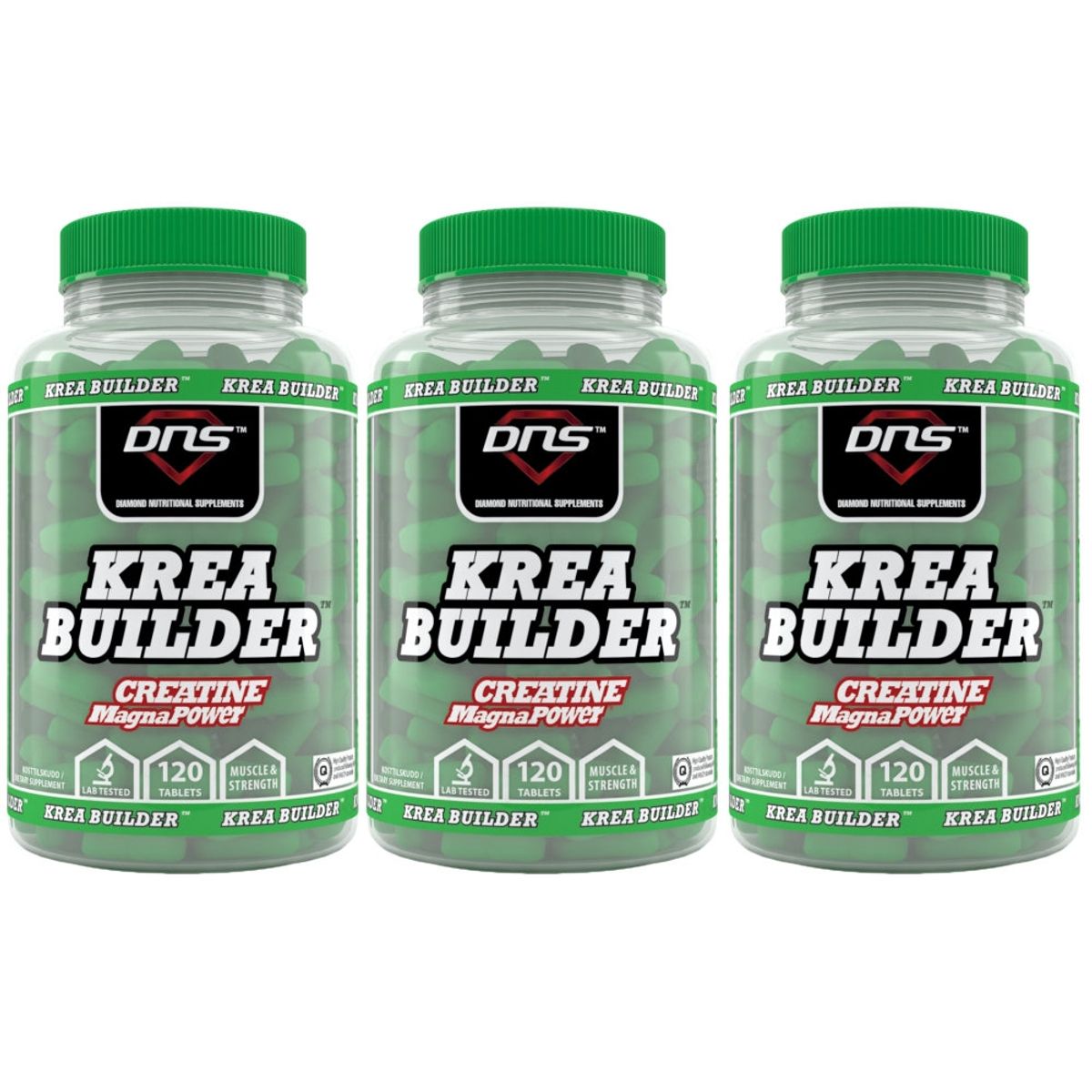 3-Pack Krea Builder Kreatin - 3 x120 tabs